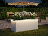 Garden Planter with LED White 30 x 60 x 30 cm Steel 8008086