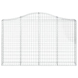 Arched Gabion Basket 200x30x120/140 cm Galvanised Iron 153386