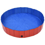 Foldable Dog Swimming Pool Red 160x30 cm PVC 170824
