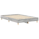 Bed Frame No Mattress Grey Sonoma 140x190 cm Engineered Wood 861062