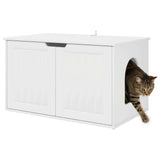 Cat House Gloss White 85 x 55 x 50.5 cm Engineered Wood 8000720