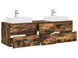 Bathroom Cabinet Set 3 pcs Smoked Oak 49.5 x 41 x 62.5 cm 3405847