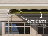 2.5x2 m Manual Retractable Awning-Beige Canopy/White Frame T3398P314125