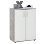 ZNTS FMD Chest Cabinet with 2 Doors White and Grey 428684