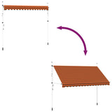 Manual Retractable Awning 350 cm Orange and Brown 145839