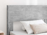 Bed Frame with Storage and Headboard Concrete Grey 75 x 190 cm 3414526