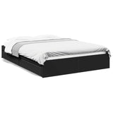 Bed Frame with Drawers without Mattress Black 150x200 cm King Size 3280651