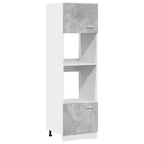 Microwave Cabinet Lyon Concrete Grey 60x57x207 cm Engineered Wood 856127
