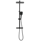 Dual Head Shower Set with Mixer and Hose Black Brass 4013454