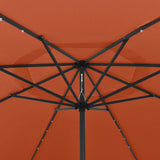 Garden Parasol with LED Lights 400 cm Terracotta 312535