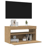 TV Cabinets with LED Lights 2 pcs Artisan Oak Engineered Wood 856318