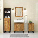 4 Piece Bathroom Furniture Set Solid Wood Mango 3200644