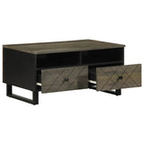 Coffee Table Black 80x54x40 cm Solid Wood Mango 4017697