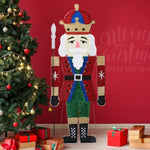 ZNTS Lighted Nutcracker Christmas Yard Decorations, Pre-lit 2D Nutcracker Soldier with 162 LED Warm White 53991739