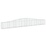 Arched Gabion Baskets 2 pcs 400x30x40/60 cm Galvanised Iron 3145787