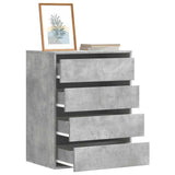 Corner Chest of Drawers Concrete Grey 60x41x76 cm Engineered Wood 852873