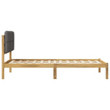 Bed Frame with Upholstered Headboard Whitewash and Light Grey 904114