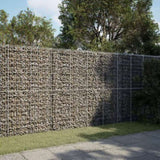 Gabion Basket with Cover 300x100x200 cm Galvanised Iron 3295229