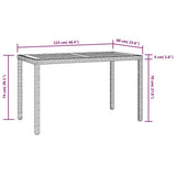 Outdoor Table Black and Brown 46450