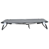 Dog Bed Folding Manual Light Grey 105 x 65 x 18 cm Steel 42008218