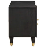 TV Cabinet with Drawer Black 105 x 33 x 46 cm Solid Mango Wood 4018822
