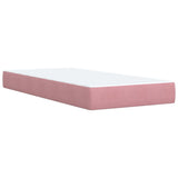 Box Spring Bed with Mattress Pink 100x200 cm Velvet 3286245