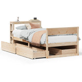 Bed Frame without Mattress 75x190 cm Small Single Solid Wood Pine 3306405