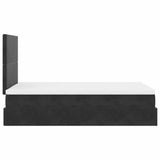 Ottoman Bed with Mattresses Black 120x200cm Velvet 3313393