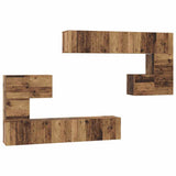 TV Units Wall-mounted 4 pcs Old Wood Engineered wood 3393492