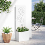 Garden Privacy Screen White 50 x 150 cm Cold-rolled steel 876456