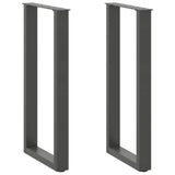 ZNTS Coffee Table Legs U-Shaped 2 pcs Anthracite 28x cm Steel 4013170