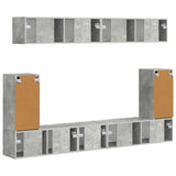 TV Cabinet Set Wall-mounted 5 pcs Concrete Grey Engineered Wood 3409090