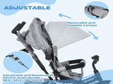 6 in 1 Kids Trike with Parent Handle, Canopy, 5-point Safety Belt, Storage, Footrest, Brake, for 1-5 T3398P348145