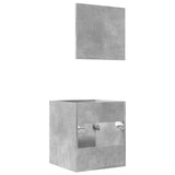 2 Piece Bathroom Furniture Set Concrete Grey Engineered Wood 856368
