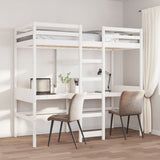 Loft Bed Frame without Mattress White 90x190cm Solid Wood Pine 3308548