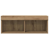 TV Cabinet Set with LED 2 pcs Artisan Oak 80 x 30 x 30 cm 862203
