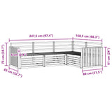 Outdoor Sofa Set 4 pcs Natural Solid Acacia Wood 3373374