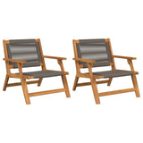 Garden Furniture 2 pcs Grey 67 x 78 x 73 cm Solid Acacia Wood 367832