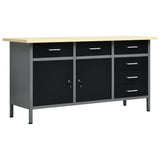 145348 Workbench Black 160x60x85 cm Steel