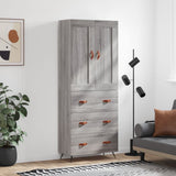 Highboard Grey Sonoma 69.5x34x180 cm Engineered Wood 3199727