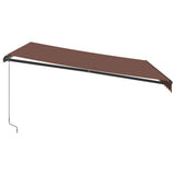 Manual Retractable Awning Brown 400x350 cm 3215403