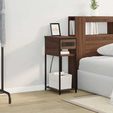 Bedside Cabinet Brown Oak 41 x 28 x 76 cm Engineered Wood 859579