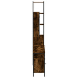 4 Piece Bathroom Cabinet Set Smoked Oak Engineered Wood 3214747