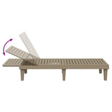 Sun Lounger Light brown Polypropylene 155x58x83 cm 364147