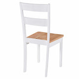 Dining Chairs 4 pcs White Solid Rubber Wood 245369