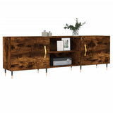 TV Cabinet Smoked Oak 150x30x50 cm Engineered Wood 829081