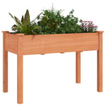 ZNTS Planter with Liner Brown 118x59x76 cm Solid Wood Fir 364234