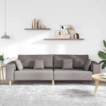 Fabric Sofa with Cushion Taupe 208 cm Fabric 3335148