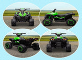 12V Ride-On Quad Bike, with Music, Horn, LED Lights, for Ages 3-5 Years, Green T3398P348325