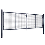 Mesh Garden Gate Galvanised Steel 300x100 cm Grey 143363